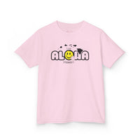 Gildan 5000B | Kids' Live Aloha Hawaii Smiley Face T-Shirt - Tropical Summer Tee