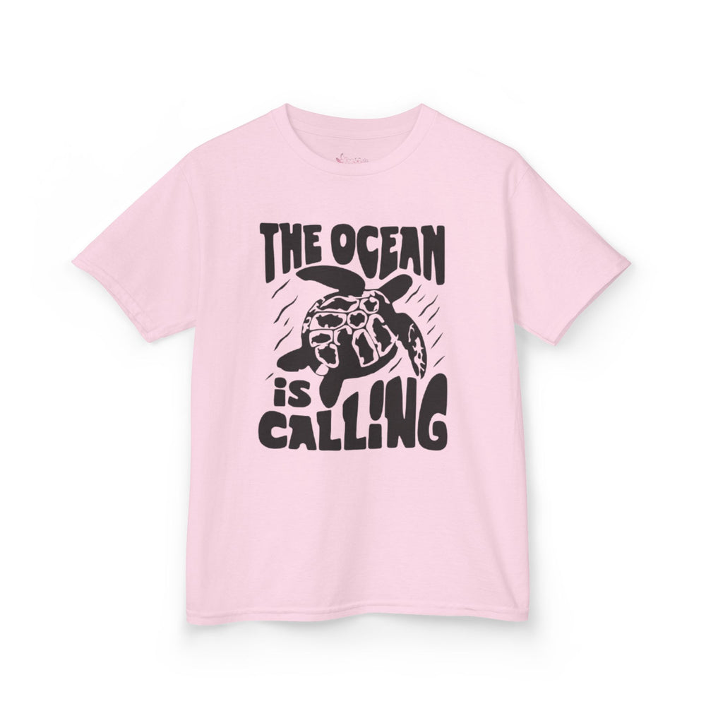 Gildan 5000B | Kids' Sea Turtle Adventure T-Shirt - "The Ocean is Calling" Graphic Tee