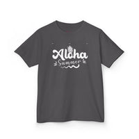 Gildan 5000B | Kids' "Aloha Summer" Graphic Tee – Soft Cotton Beach & Vacation T-Shirt