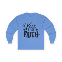 Keep The Faith Long Sleeve T-Shirt | Christian Scripture Faith Tee | Men's Christian Apparel By Gildan2400