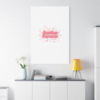 Besties Forever Canvas | Galentine’s Friendship Wall Art, Pink Confetti