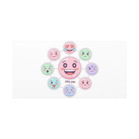 Hand-Drawn Emoticon Sticker Pattern Canvas | Cute Emoji Repeat Print