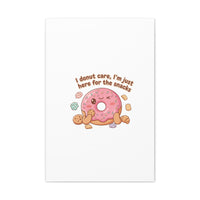 Donut Snacks Pun Canvas | Food & Snack Humor, Cozy Kawaii Art