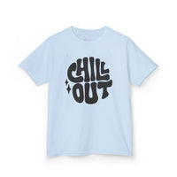 Gildan 5000B | Groovy "Chill Out" Kids' Cotton T-Shirt – Retro Aesthetic Youth Graphic Tee