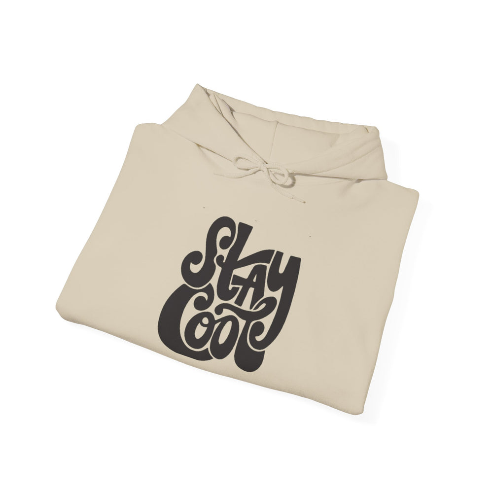 Gildan 18500 | Unisex "Stay Cool" Retro Graphic Hoodie – Bold Puff Lettering Pullover – Premium Soft Fleece Streetwear