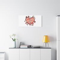 Independently Unloved Heart Print Canvas | Anti Valentine, Single Humor