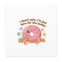 Donut Snacks Pun Canvas | Food & Snack Humor, Cozy Kawaii Art