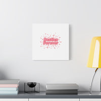 Besties Forever Canvas | Galentine’s Friendship Wall Art, Pink Confetti