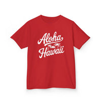 Gildan 5000B | Kids’ Tropical Vibes "Aloha Hawaii" Graphic Tee – Soft Cotton Summer T-Shirt