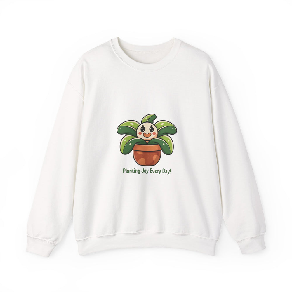 Planting Joy Every Day Sweatshirt | Plant Parent Humor, Sage Cream Botanical