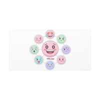 Hand-Drawn Emoticon Sticker Pattern Canvas | Cute Emoji Repeat Print
