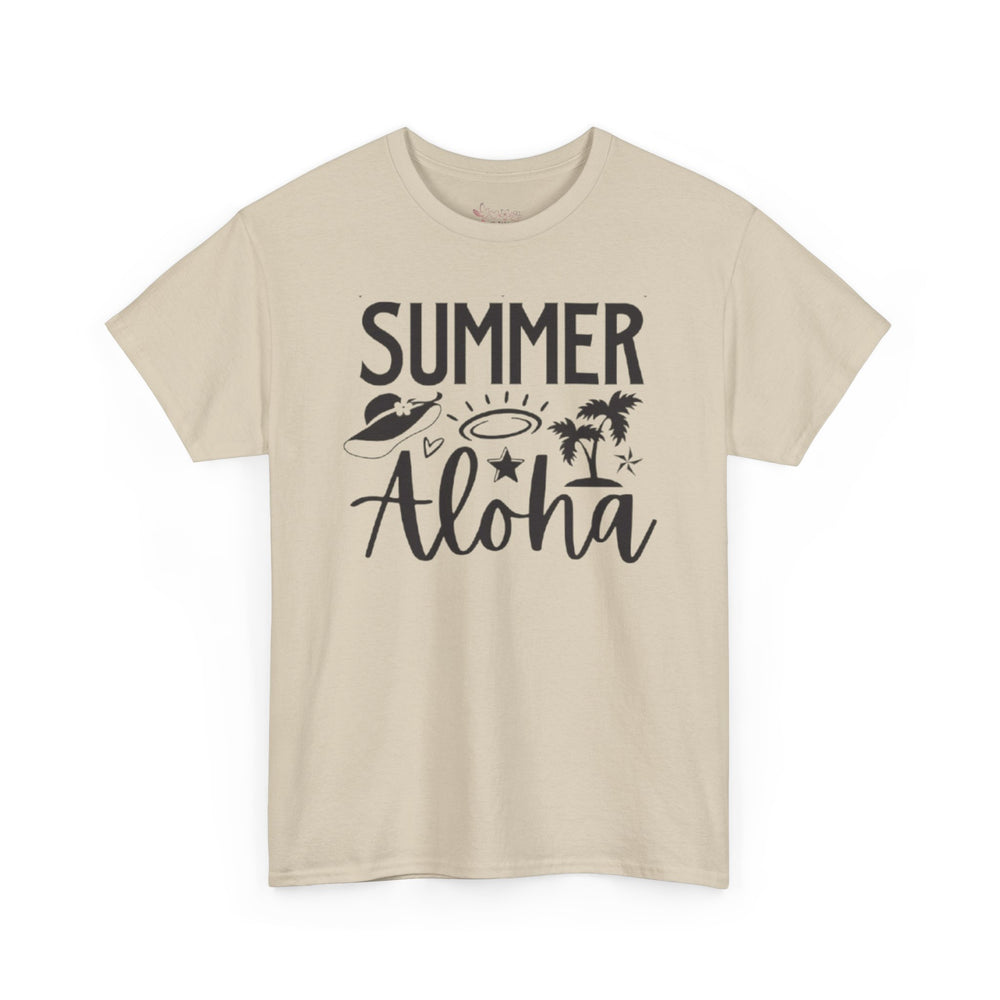 Gildan 5000 | Sun-Drenched Vibes: Retro Summer Aloha Unisex Softstyle Tee