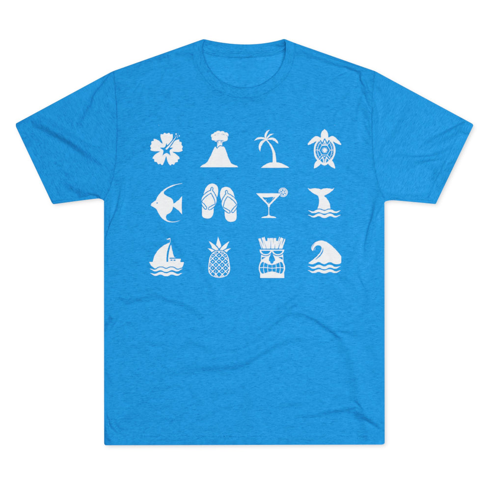 Next Level 6010 | Tropical Vacation Symbols Graphic Tee - Unisex Beach Wear