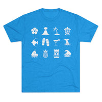 Next Level 6010 | Tropical Vacation Symbols Graphic Tee - Unisex Beach Wear