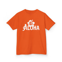 Gildan 5000B | Kids' Aloha Hibiscus Tropical T-Shirt - Soft Cotton Summer Tee