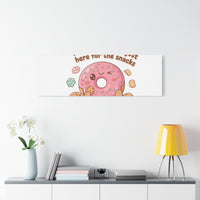 Donut Snacks Pun Canvas | Food & Snack Humor, Cozy Kawaii Art