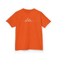 Gildan 5000B | Kids' "Aloha" Summer Vibe Cotton T-Shirt – Tropical Minimalist Tee