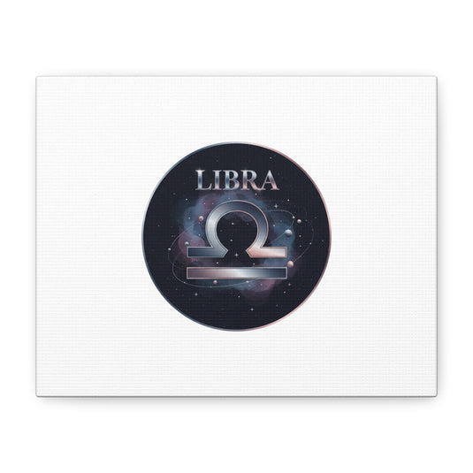 Libra Zodiac Canvas, Astrology Wall Art | Constellation Galaxy Print