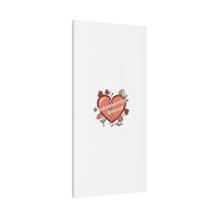 Independently Unloved Heart Print Canvas | Anti Valentine, Single Humor