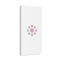 Hand-Drawn Emoticon Sticker Pattern Canvas | Cute Emoji Repeat Print