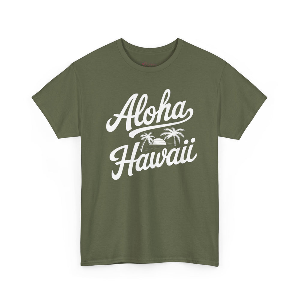 Gildan 5000 | Vintage Aloha Hawaii T-Shirt - Retro Island Paradise Tee - Unisex Hawaiian Vacation Shirt