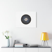 Zodiac Constellation Wheel Canvas, Astrology Art Print | Gold Foil Galaxy