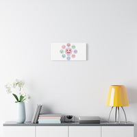 Hand-Drawn Emoticon Sticker Pattern Canvas | Cute Emoji Repeat Print