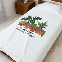 Plant Lady Blanket | Plant Parent Humor, sage botanical pun throw