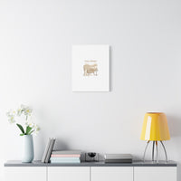 Cozy Winter minimal line art Canvas | Slow Life, soft life neutral wall decor