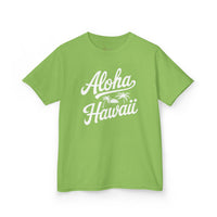 Gildan 5000B | Kids’ Tropical Vibes "Aloha Hawaii" Graphic Tee – Soft Cotton Summer T-Shirt