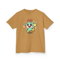 Gildan 5000B | The "Joy" Character Tee: Kids' Joyful Cartoon Character T-Shirt – Bright & Playful Design | Toddler & Youth "Joy" Graphic Tee – Cute Kawaii Style Mascot | Colorful "Joy" Stars & Bubbles...