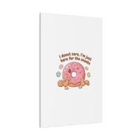Donut Snacks Pun Canvas | Food & Snack Humor, Cozy Kawaii Art