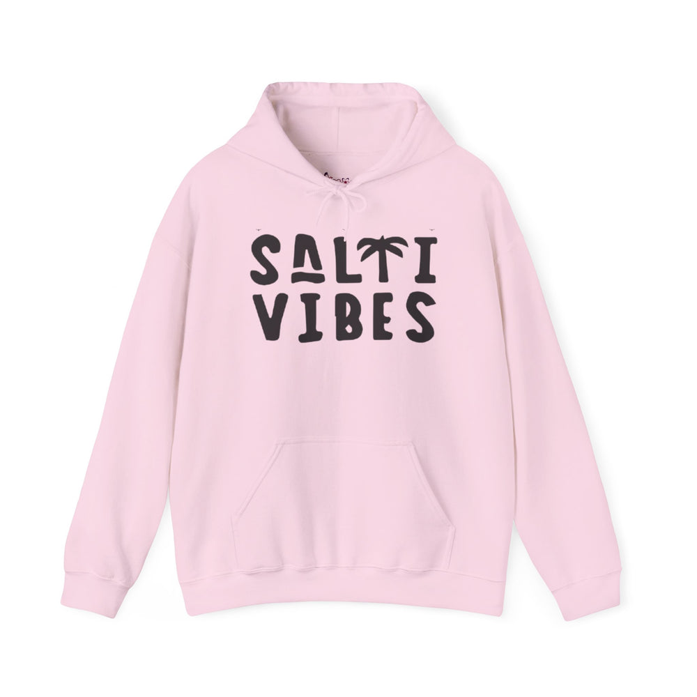 Gildan 18500 | Unisex "Salti Vibes" Palm Tree Graphic Hoodie – Tropical Coastal Fleece – Premium Soft Beachwear Pullover