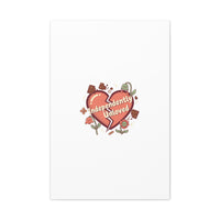 Independently Unloved Heart Print Canvas | Anti Valentine, Single Humor