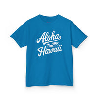 Gildan 5000B | Kids’ Tropical Vibes "Aloha Hawaii" Graphic Tee – Soft Cotton Summer T-Shirt