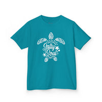 Gildan 5000B | Kids' "Salty Soul" Sea Turtle Graphic Tee