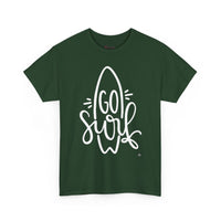 Gildan 5000 | Unisex Go Surf Cotton T-Shirt - Minimalist Coastal Surfboard Design