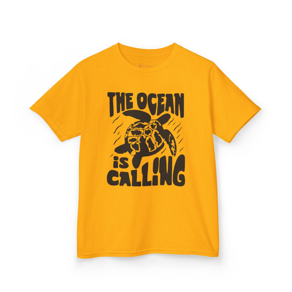 Gildan 5000B | Kids' Sea Turtle Adventure T-Shirt - "The Ocean is Calling" Graphic Tee