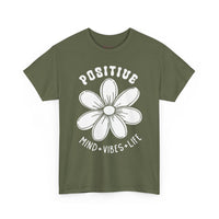 Gildan 5000 | Inspirational Daisy Unisex T-Shirt - Positive Mind, Vibes, Life