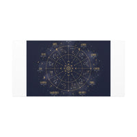 Gold Zodiac Wheel Canvas | Astrology Constellation Art, Cosmic Wall Print