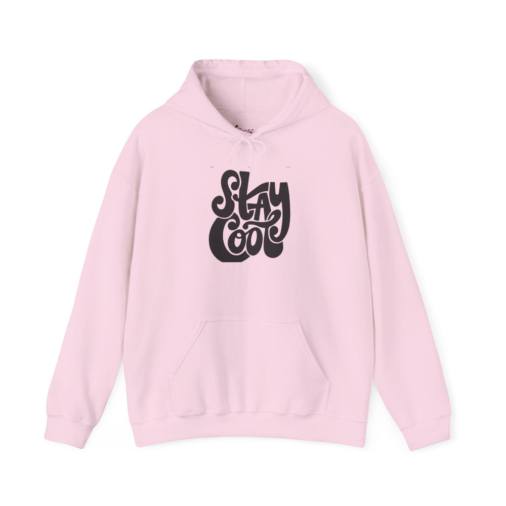 Gildan 18500 | Unisex "Stay Cool" Retro Graphic Hoodie – Bold Puff Lettering Pullover – Premium Soft Fleece Streetwear
