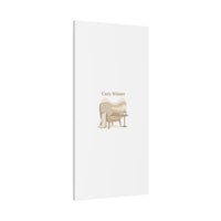 Cozy Winter minimal line art Canvas | Slow Life, soft life neutral wall decor