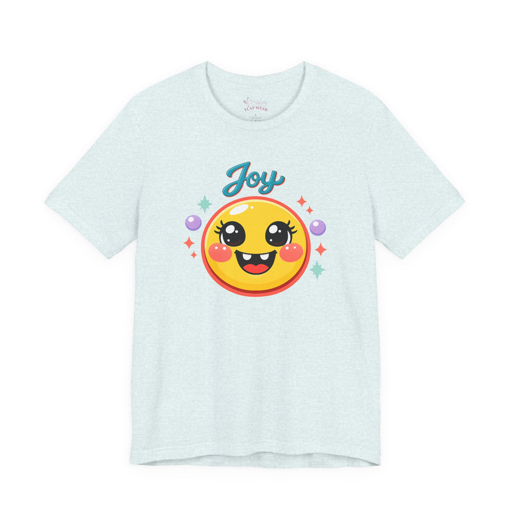 Bella+Canvas 3001 | Radiant Joy Emoji T-Shirt | Kawaii Aesthetic Smiley Graphic Tee | Unisex Jersey Short Sleeve Tee