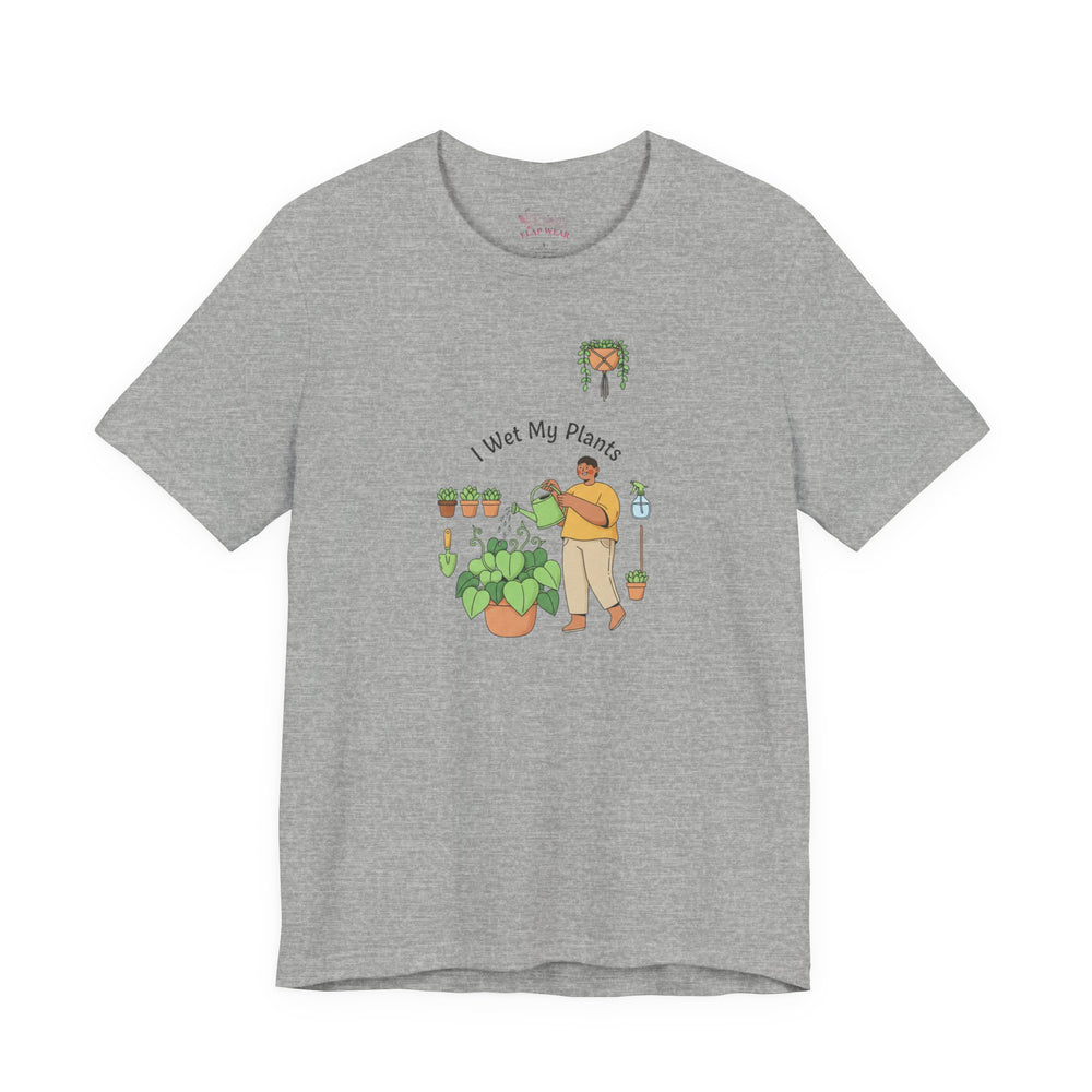 Bella+Canvas3001 | I Wet My Plants T-Shirt | Plant Mom Succulent Pun Tee, Sage Botanical Humor