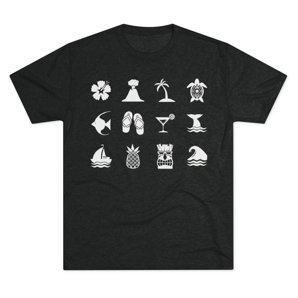 Next Level 6010 | Tropical Vacation Symbols Graphic Tee - Unisex Beach Wear