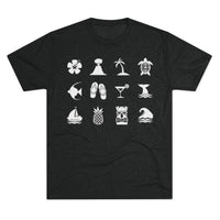 Next Level 6010 | Tropical Vacation Symbols Graphic Tee - Unisex Beach Wear