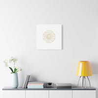 Gold Leo Zodiac Canvas, Astrological Constellation Art | Metallic Lion Wall Art