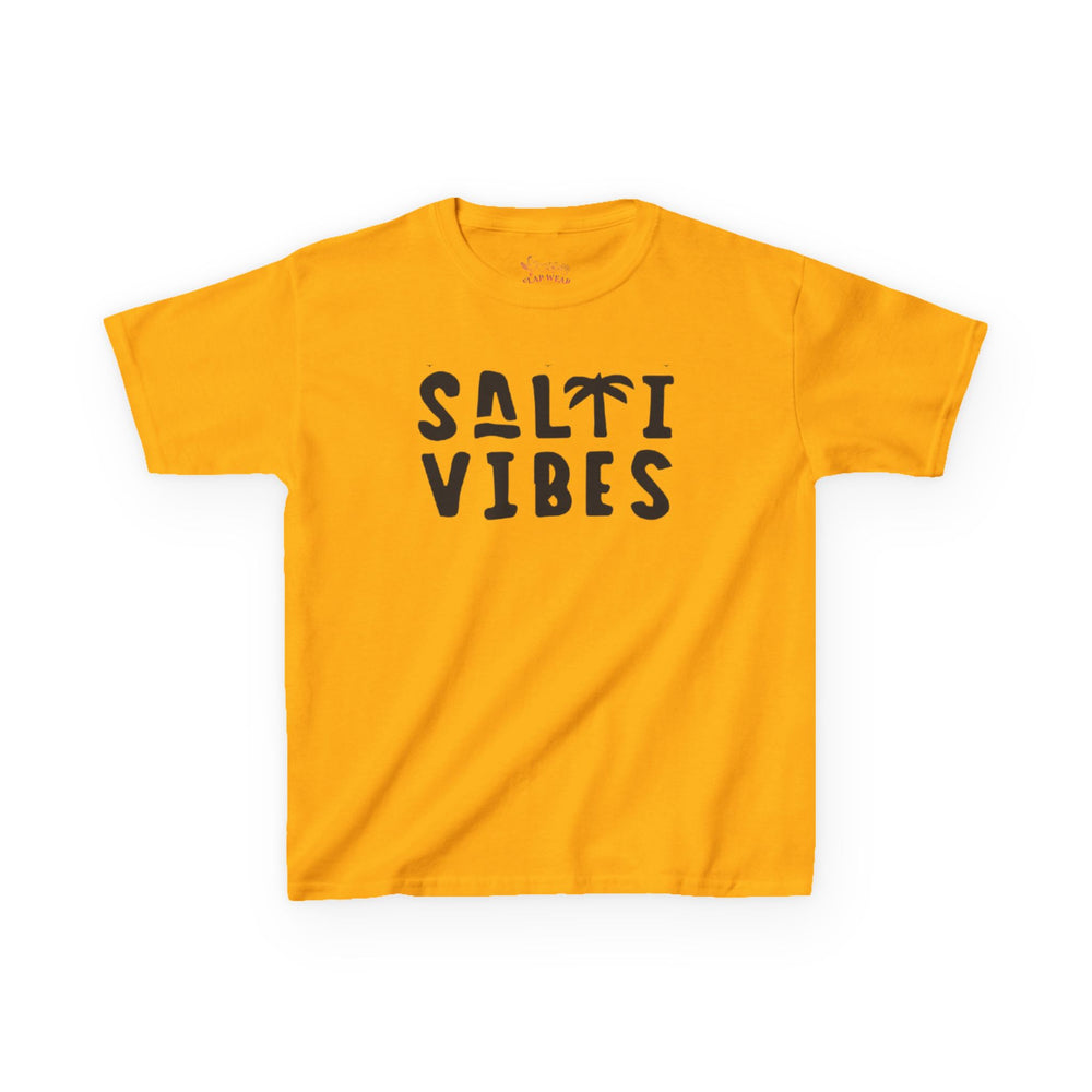 Gildan 5000B | Kids’ "Salty Vibes" Premium Cotton T-Shirt – Tropical Beach & Summer Vacation Tee
