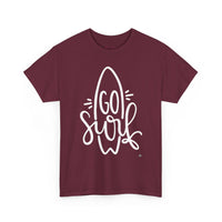 Gildan 5000 | Unisex Go Surf Cotton T-Shirt - Minimalist Coastal Surfboard Design