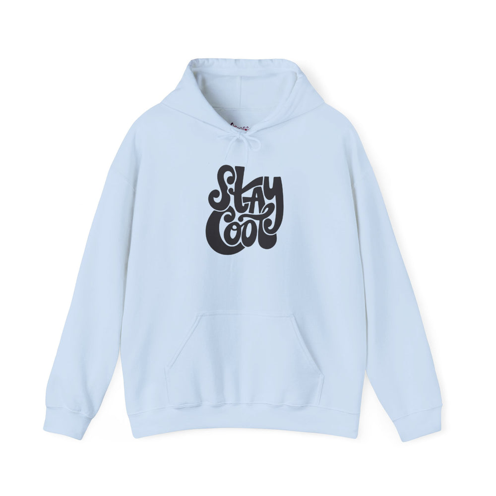 Gildan 18500 | Unisex "Stay Cool" Retro Graphic Hoodie – Bold Puff Lettering Pullover – Premium Soft Fleece Streetwear